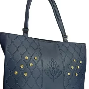 Stylish Blue Leather Handbag for Women ( 40cm x 28cm)