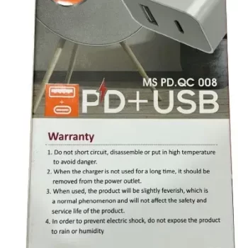 MS Star 20W C Type PD Charger + USB Adapter, USB C Charger Wall Charger Block with PD 3.0, Compact USB C Power Adapter - Image 2