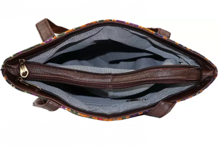 Women Multicolor Stylish Handbag ( 40cm x 28cm) with Small Purse - Image 2