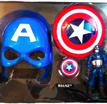 RIANZ Avengers 3 in 1 Gift-set 1 Disk Throwing Shield + 1 Mask + 1 Action Figure (CAPTAIN AMERICA) - Image 4