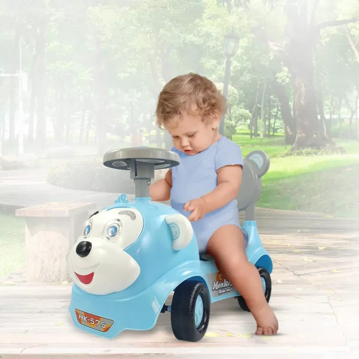 Dash Monkey Ride On for Kids, Baby Car, Ride On for Kids 2 Years+, Push Car for Baby with Backrest and Under Seat Storage Utility Box for Toys (Capacity 20kg | Blue) - Image 3