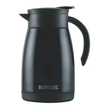 Borosil Stainless Steel Vacuum Insulated Teapot 750 ml Black (A21FLKT75BLK16001, Black, Free Size)