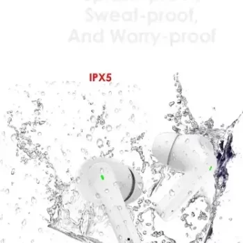 itel T1 AIR Bluetooth Headset  (White, True Wireless) Ear Buds - Splash proof - Image 4
