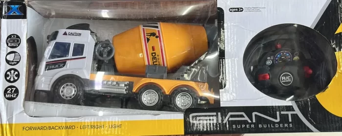 Remote control Cement Concrete Mixer Construction Automobile Vehicle RC Truck mounted Mixer construction toy for kids  (Yellow) - Image 3