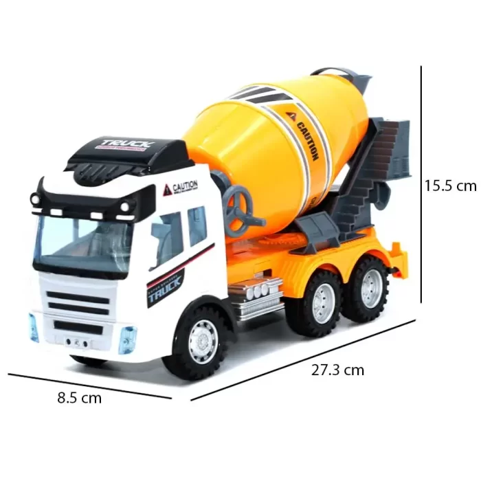 Remote control Cement Concrete Mixer Construction Automobile Vehicle RC Truck mounted Mixer construction toy for kids  (Yellow) - Image 2