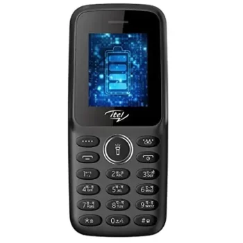 Itel it2163s (4.5cm, 1200mAh, BT Caller, Kingtalker, 12+1 Month Warranty on Device with 111 Days Replacement) 115x49.5x14.2mm (Black) Feature Mobile Phone