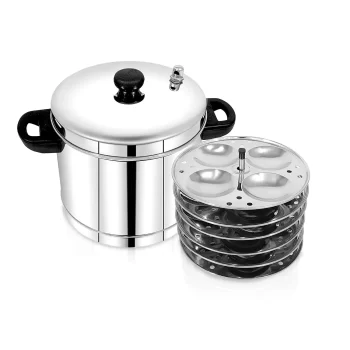Pigeon - Stainless Steel 6 - Plates Idli Maker, Silver