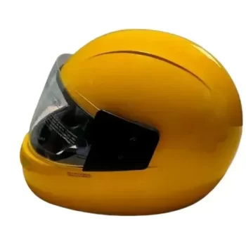 TURTLE TEJAS Yellow Helmet ISI Certified Full Face Helmet for Men with Inner Smoke Sun Shield Outer Clear Visor