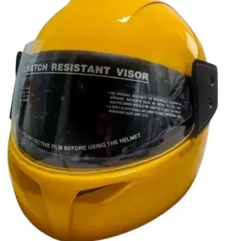 TURTLE TEJAS Yellow Helmet ISI Certified Full Face Helmet for Men with Inner Smoke Sun Shield Outer Clear Visor - Image 2