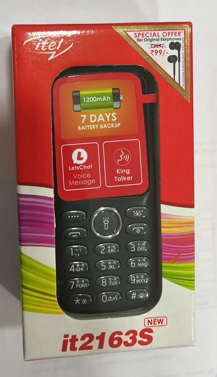 Itel it2163s (4.5cm, 1200mAh, BT Caller, Kingtalker, 12+1 Month Warranty on Device with 111 Days Replacement) 115x49.5x14.2mm (Black) Feature Mobile Phone - Image 4