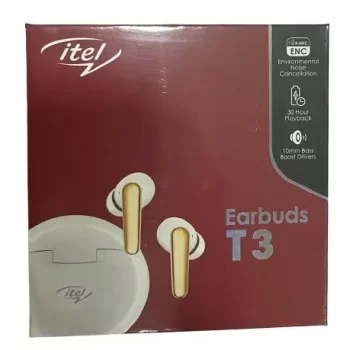 itel T3 Bluetooth Headset  (White, True Wireless) Ear Buds /Airdopes - Image 5
