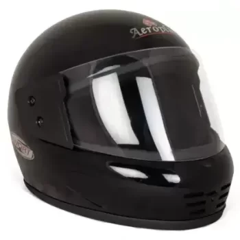Turtle Aeroplus Smart Motorbike Helmet (Black) ISI Certified Full Face Helmet for Men with Inner Smoke Sun Shield Outer Clear Visor ( Large 600 MM)