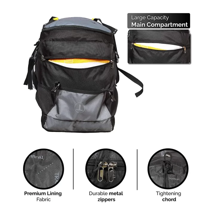 Farewell rucksack bags 80 litres travel bag tourist bag for travel backpack for hiking trekking Bag for camping  -1 Year Warranty - Image 3