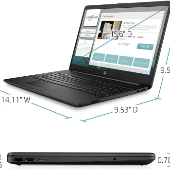 (Renewed) HP Laptop,15.6’’ , Intel Celeron , 4GB RAM, 128GB SSD, Bluetooth, Webcam, WiFi, Black,Windows - Image 3