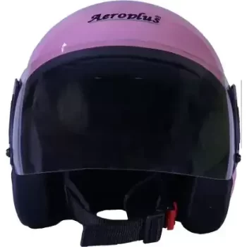 TURTLE Aeroplus D -1 Motorbike Helmet  (Pink) ISI Certified half face Helmet for Women with Inner Smoke Sun Shield Outer Clear Visor - Image 3