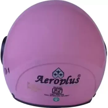 TURTLE Aeroplus D -1 Motorbike Helmet  (Pink) ISI Certified half face Helmet for Women with Inner Smoke Sun Shield Outer Clear Visor - Image 2