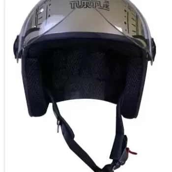TURTLE STAR White Helmet ISI Certified Half Face Helmet for Men & Women with Inner Smoke Sun Shield Outer Clear Visor - Image 2