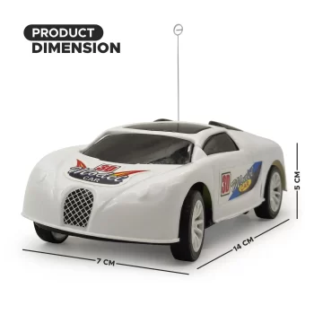 NHR Model Car Simulation Full - Function Go Forward, Backward, Stop, Remote Control car for Kids (White) - Image 2