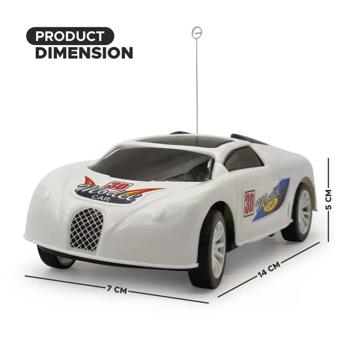 NHR Model Car Simulation Full - Function Go Forward, Backward, Stop, Remote Control car for Kids (White) - Image 2