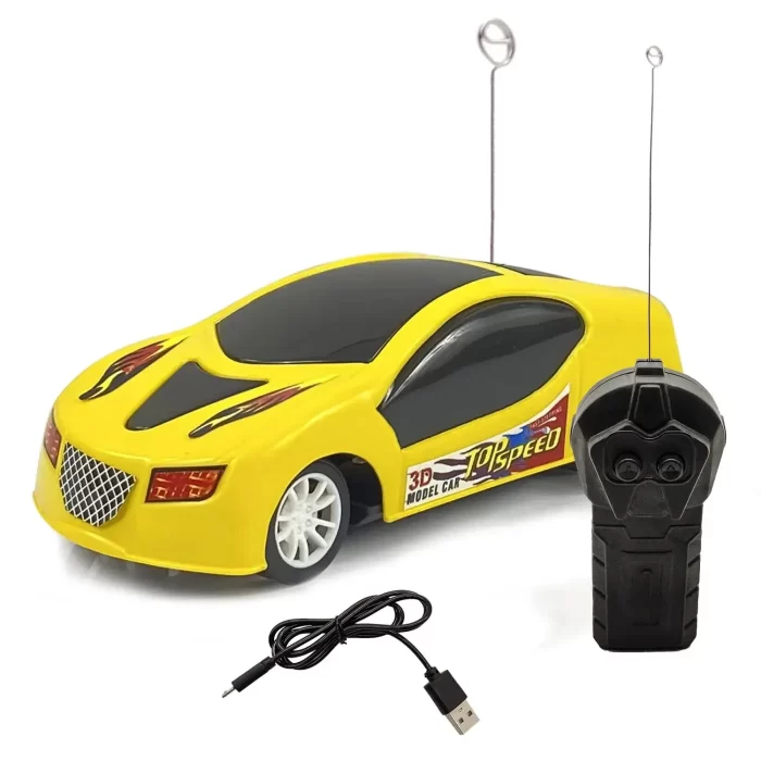 NHR Model Car Simulation Full - Function Go Forward, Backward, Stop, Remote Control car for Kids (Yellow) - Image 3