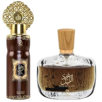 ARABIYAT OUD AL LAYL EDP 100ML + PERFUME SPRAY 200ML | GIFT SET FOR MEN & WOMEN