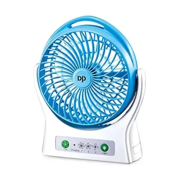 DP 7605 (Rechargeable Portable USB Fan) Blue - Image 2