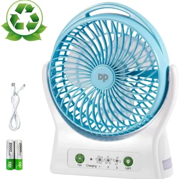 DP 7605 (Rechargeable Portable USB Fan) Blue