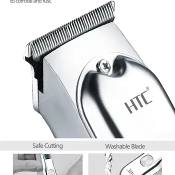 HTC AT 179 Professional rechargeable USB Cordless T Blade Hair Cutting Trimmer Clipper for Men - Image 6