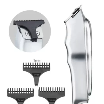 HTC AT 179 Professional rechargeable USB Cordless T Blade Hair Cutting Trimmer Clipper for Men - Image 9