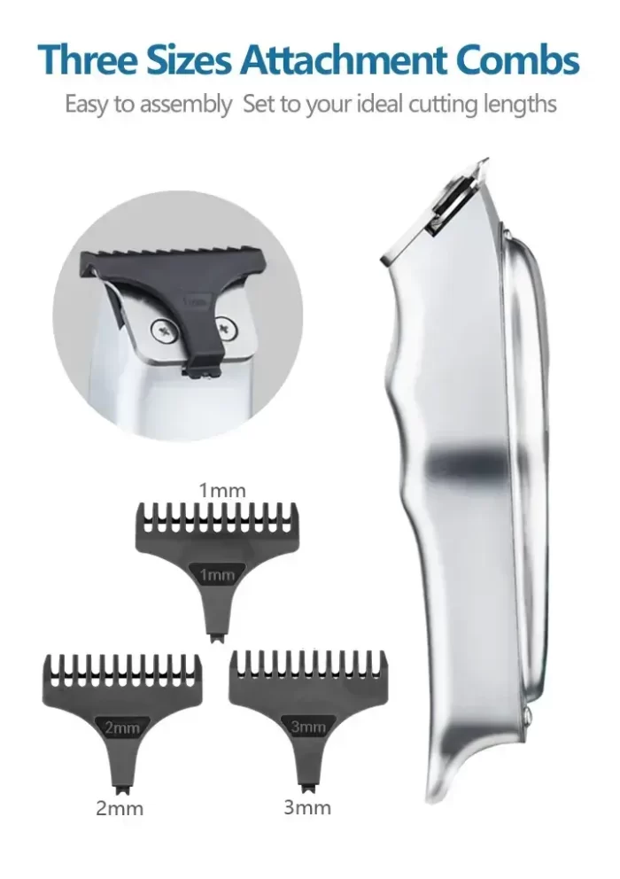 HTC AT 179 Professional rechargeable USB Cordless T Blade Hair Cutting Trimmer Clipper for Men - Image 9