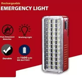 Rock Light Rechargeable Emergency LED Light with 8 Hr Lighting Time , 36 SMD LED's (with USB Charging - RL 53A) Blue (Red) - Image 3
