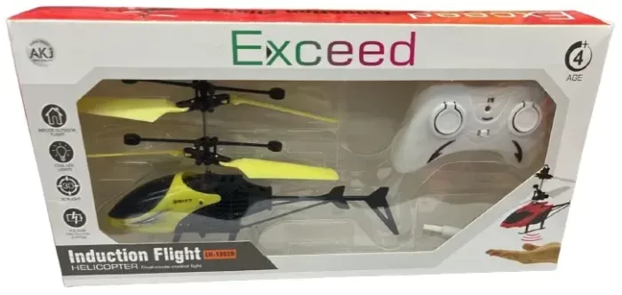 TOYICO! Trendy Exceed Induction Type 2-in-1 Flying Indoor & Outdoor Helicopter with Remote Control - Image 2