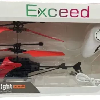 TOYICO! Trendy Exceed Induction Type 2-in-1 Flying Indoor & Outdoor Helicopter with Remote Control (Red) - Image 3