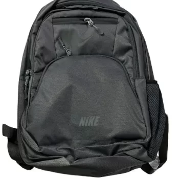 Overnighter Backpack, Travel Laptop Bag, Black Polyester Backpack for Men and Women, Spacious Shoulder Bag for  Office , School , Travelling and Camping