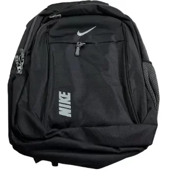 Overnighter Backpack, Travel Laptop Bag, Black Polyester Backpack for Men and Women, Spacious Shoulder Bag for  Office , School , Travelling and Camping