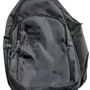 Overnighter Backpack, Travel Laptop Bag, Black Polyester Backpack for Men and Women, Spacious Shoulder Bag for  Office , School , Travelling and Camping