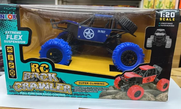 Monster Truck Toy's 4 Wheel Drive Metal Alloy Rock Remote Off Road Control Car Drive (Blue) Rock Crawler - Image 2