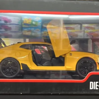Exclusive Diecast Alloy Metal Pull Back Die-cast Car 1:32 Bumble BEE Diecast Metal Pullback Toy car with Openable Doors & Light, Music Boys Gifts Toys for Kids - Image 2