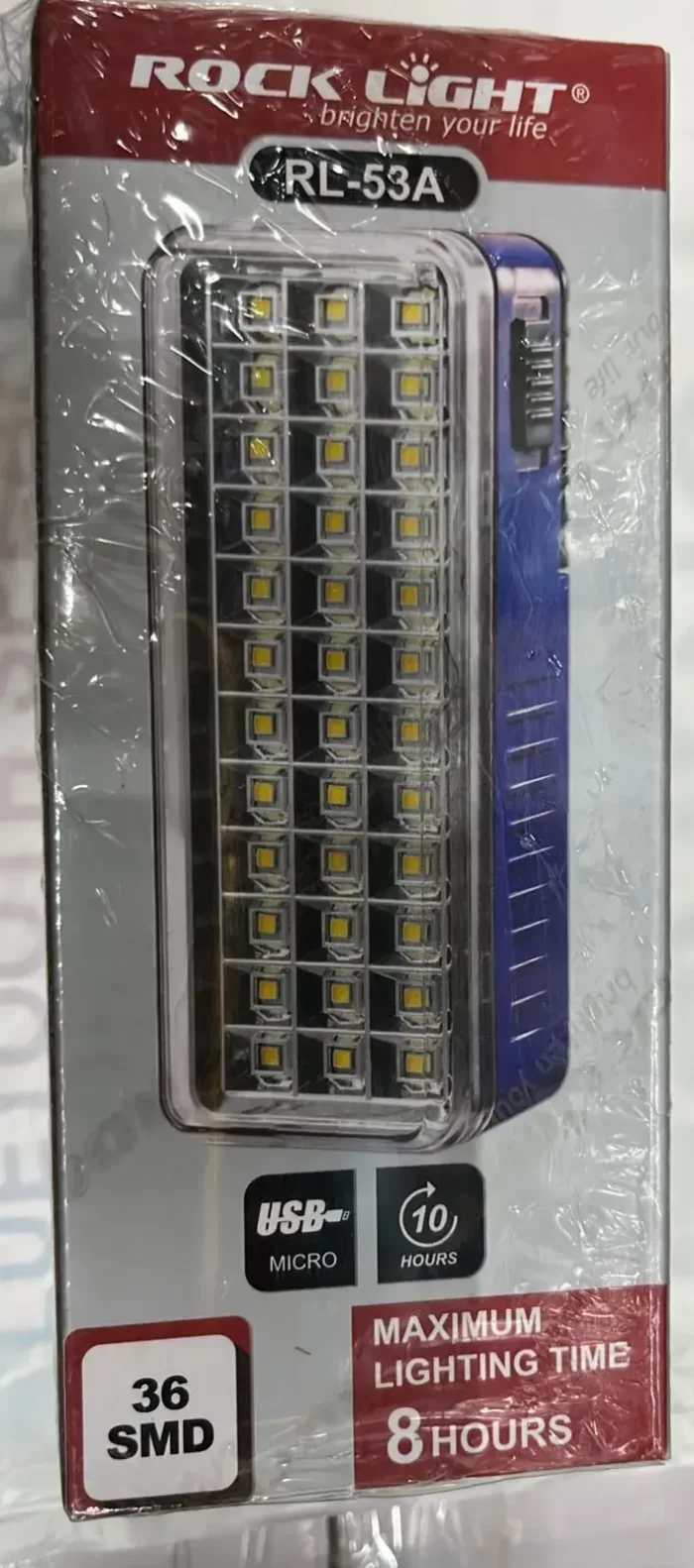 Rock Light Rechargeable Emergency LED Light with 8 Hr Lighting Time , 36 SMD LED's (with USB Charging - RL 53A) Blue - Image 4