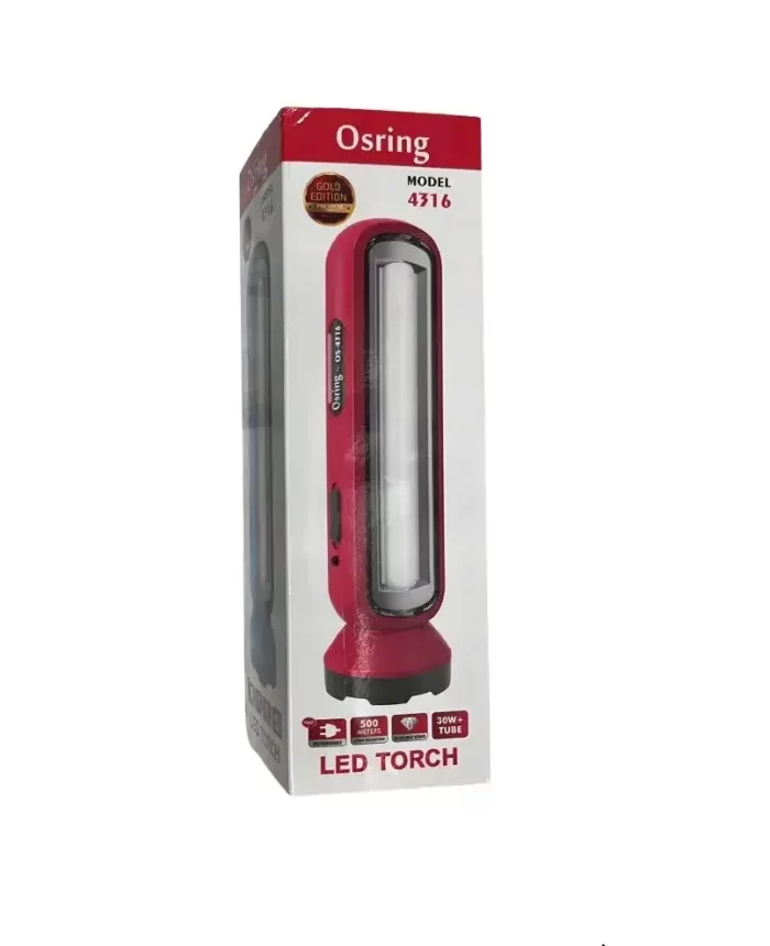 Osring Brand LED Rechargeable PORTABLE LAMP WITH TORCH Lantern - 30 W + Tube Emergency Torch & Lamp