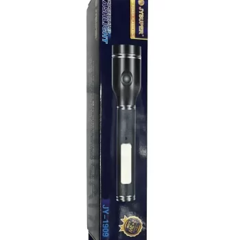 Long Range JPSUPER Brand Torch Rechargeable Led Flashlight Torch 14cmTorch (Black) 8Hr Continues Working