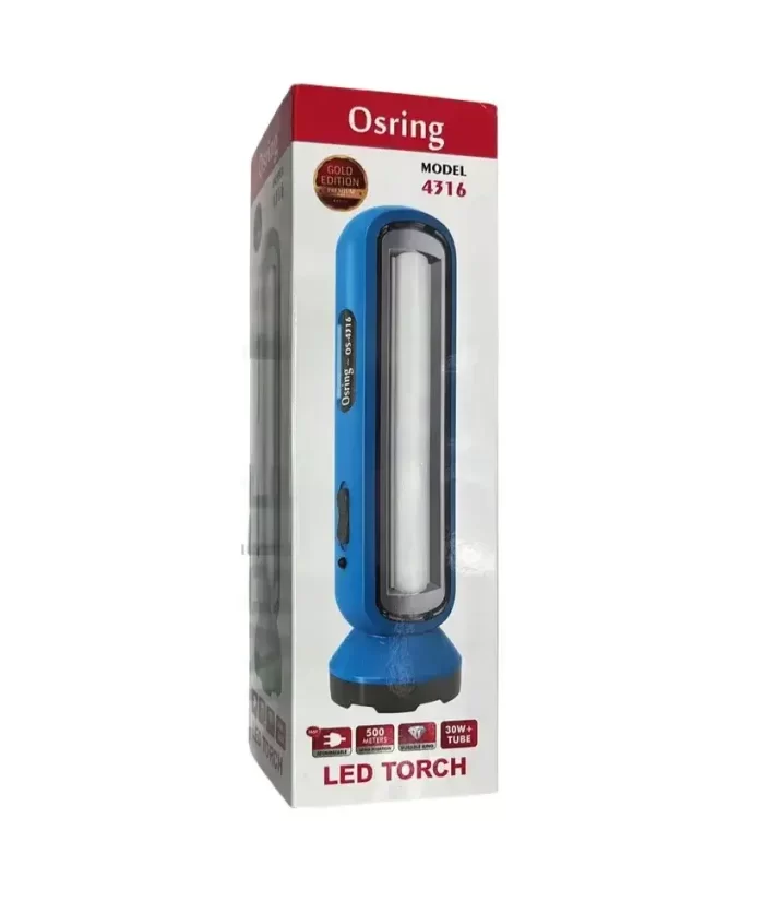 Osring Brand LED Rechargeable PORTABLE LAMP WITH TORCH Lantern - 30 W + Tube Emergency Torch & Lamp