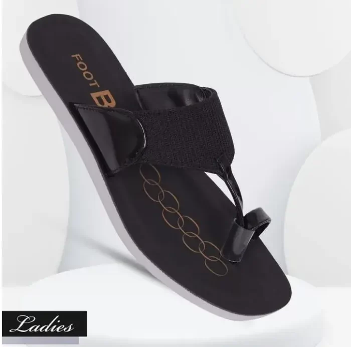 Foot B Branded Stylish Chappal/Slippers for Women's - Ladies Fashion Sandal (Black Color) without Heels