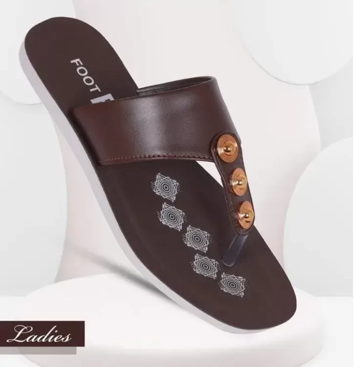 Foot B Branded Stylish Chappal/Slippers for Women's - Ladies Fashion Sandal (Brown Color) without Heels