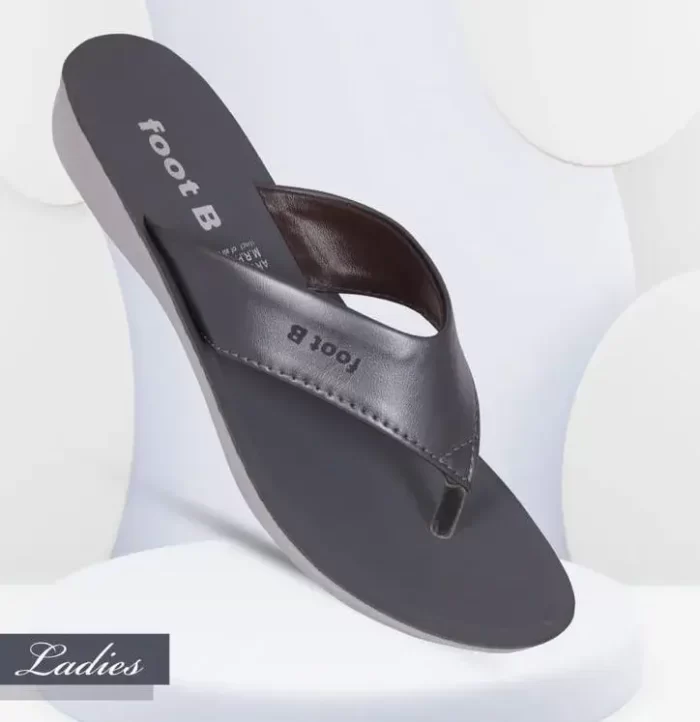 Foot B Branded Stylish Chappal/Slippers for Women's - Ladies Fashion Sandal (Grey Color) with small Heels