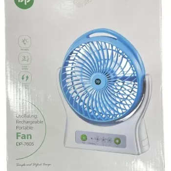 DP 7605 (Rechargeable Portable USB Fan) Blue - Image 7