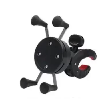X-Clamp Handlebar Mount Mobile Holder Phone Stand Bracket for Motorcycle Bike Compatible with All Smartphones -Screw Lock Mount (Motorcycle Electric Bike Grip Holder Zm-011) - Image 8
