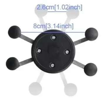 X-Clamp Handlebar Mount Mobile Holder Phone Stand Bracket for Motorcycle Bike Compatible with All Smartphones -Screw Lock Mount (Motorcycle Electric Bike Grip Holder Zm-011) - Image 3