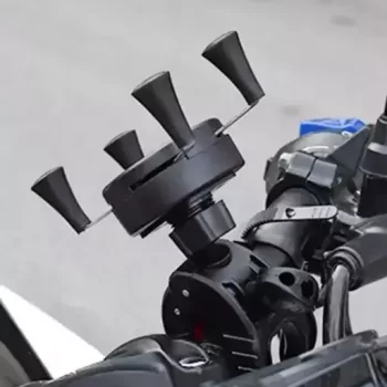 X-Clamp Handlebar Mount Mobile Holder Phone Stand Bracket for Motorcycle Bike Compatible with All Smartphones -Screw Lock Mount (Motorcycle Electric Bike Grip Holder Zm-011) - Image 6