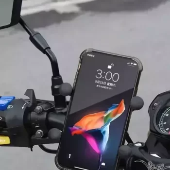 X-Clamp Handlebar Mount Mobile Holder Phone Stand Bracket for Motorcycle Bike Compatible with All Smartphones -Screw Lock Mount (Motorcycle Electric Bike Grip Holder Zm-011) - Image 7